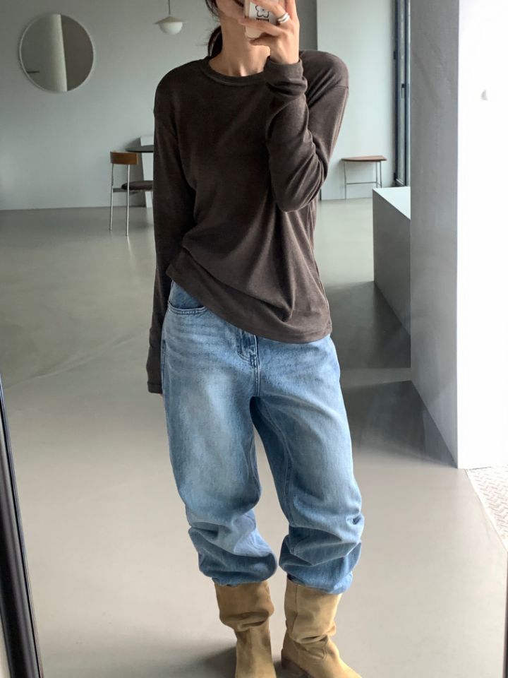 DOIT韓國代購㊣女裝新款人氣熱賣25秋冬休閑時尚真品長袖T恤DOIT長袖T恤