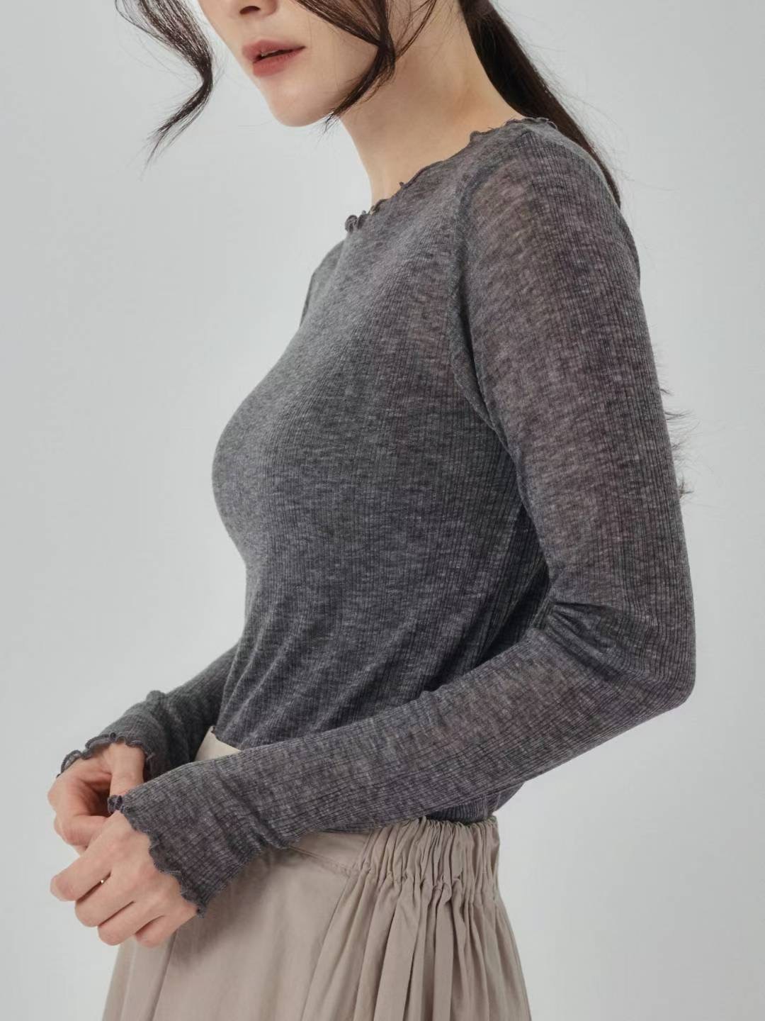 ZEST-제스트-T東大門㊣實拍女士新品人氣25秋冬真品長袖T恤ZEST-2件起訂長袖T恤圖色5