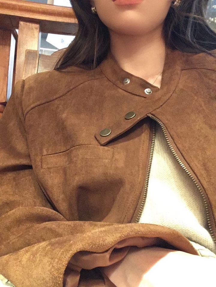 STAY HERE東大門㊣實拍女士新品人氣25秋冬熱賣推薦時尚夾克STAY HERE夾克