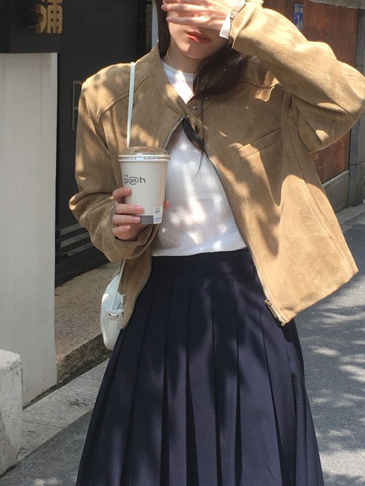STAY HERE東大門㊣實拍女士新品人氣25秋冬熱賣推薦時尚夾克STAY HERE夾克