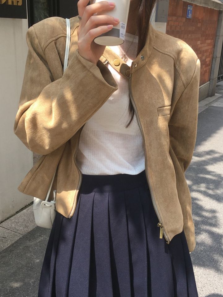 STAY HERE東大門㊣實拍女士新品人氣25秋冬熱賣推薦時尚夾克STAY HERE夾克
