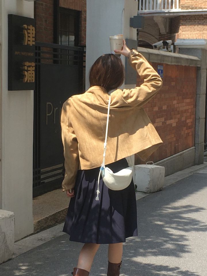 STAY HERE東大門㊣實拍女士新品人氣25秋冬熱賣推薦時尚夾克STAY HERE夾克