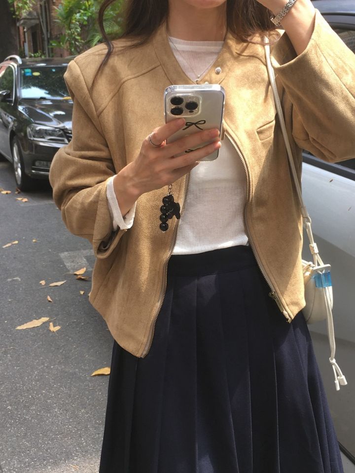 STAY HERE東大門㊣實拍女士新品人氣25秋冬熱賣推薦時尚夾克STAY HERE夾克