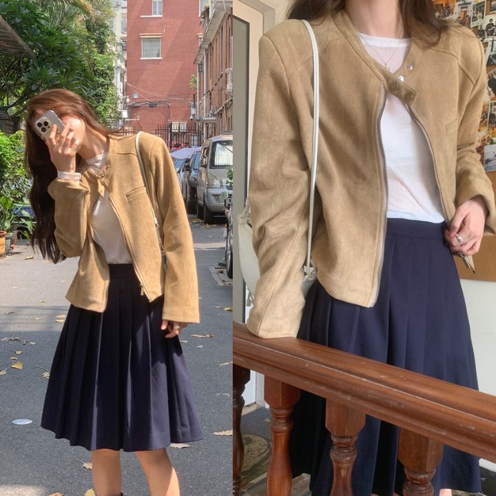 STAY HERE東大門㊣實拍女士新品人氣25秋冬熱賣推薦時尚夾克STAY HERE夾克