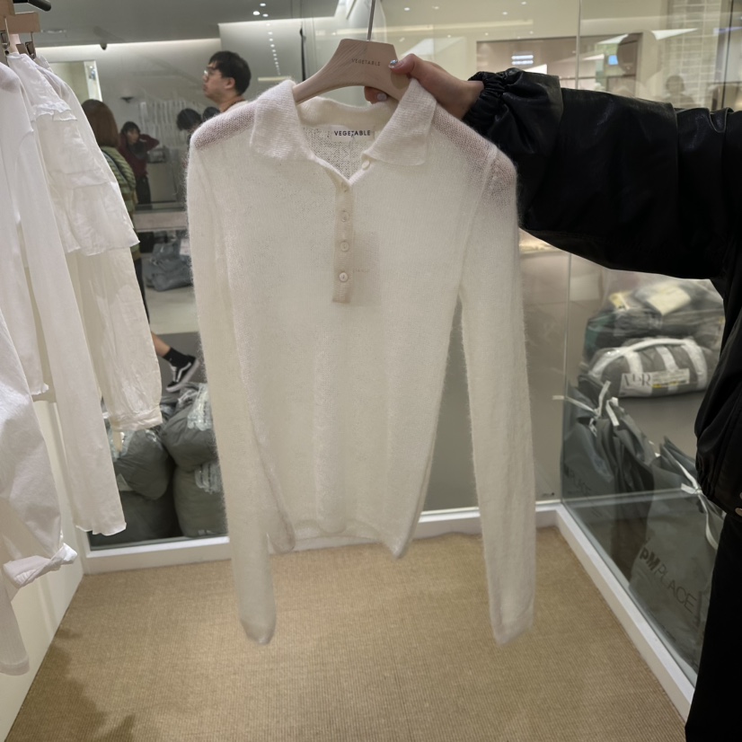 VEGETABLE韓國直郵㊣女裝新款人氣時尚推薦25秋冬真品針織衫VEGETABLE針織衫