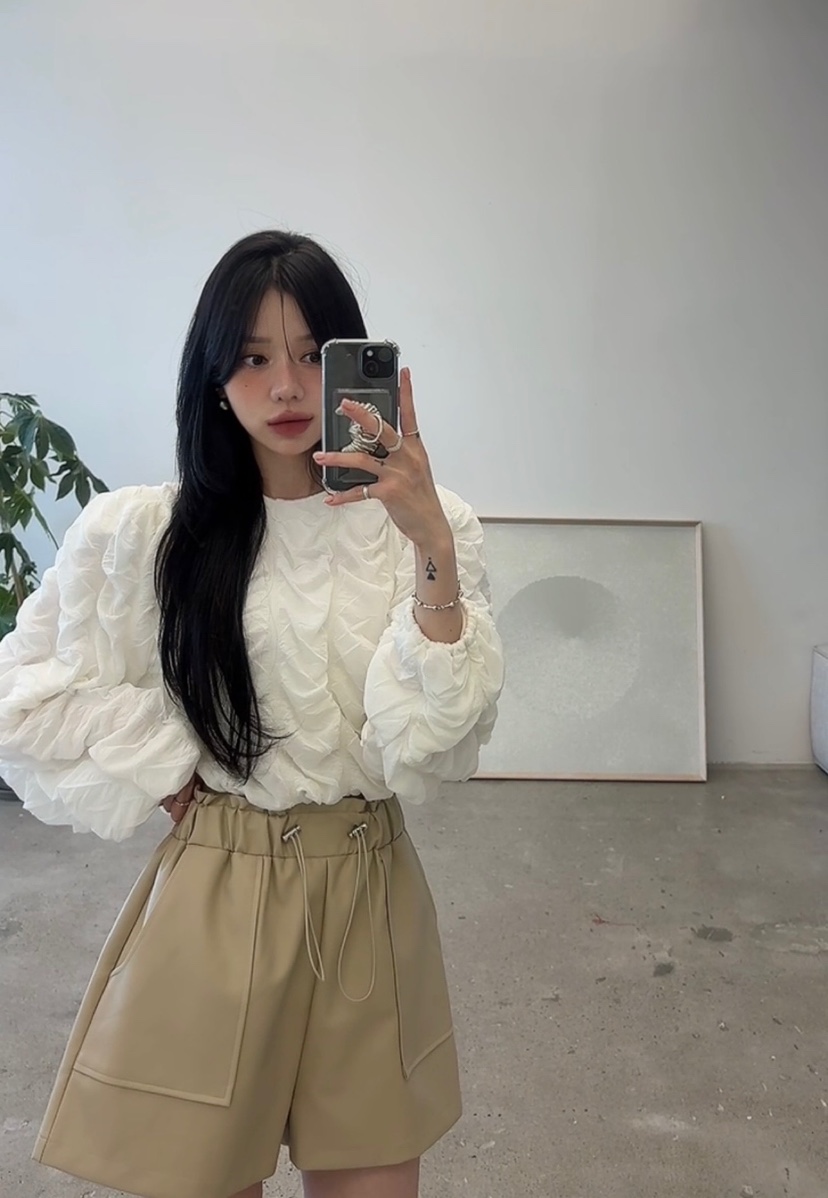 AMUSE SEOUL韓國代購㊣女士新款人氣職業推薦25秋冬襯衫蕾絲衫AMUSE SEOUL襯衫/蕾絲衫