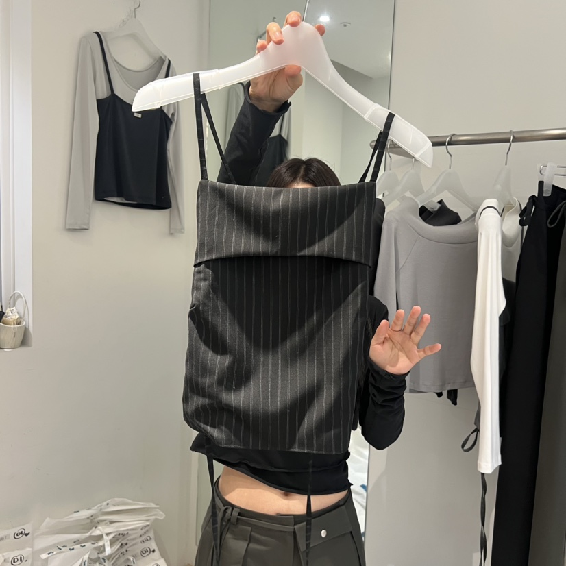 AUBE韓國代購㊣女士新款熱賣人氣休閑時尚吊帶背心不含內搭AUBE吊帶/背心