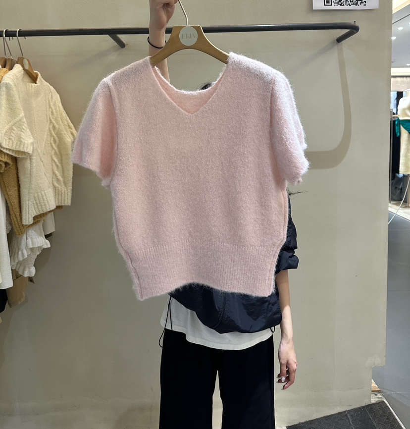 ERIA韓國代購㊣女裝新品人氣熱賣真品25秋冬推薦針織衫羊駝ERIA/HUE針織衫圖色1