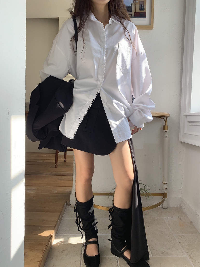 JKICHI東大門㊣實拍女士新款25秋冬職業熱賣時尚襯衫蕾絲衫JKICHI襯衫/蕾絲衫