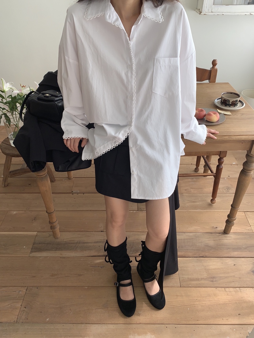 JKICHI東大門㊣實拍女士新款25秋冬職業熱賣時尚襯衫蕾絲衫JKICHI襯衫/蕾絲衫