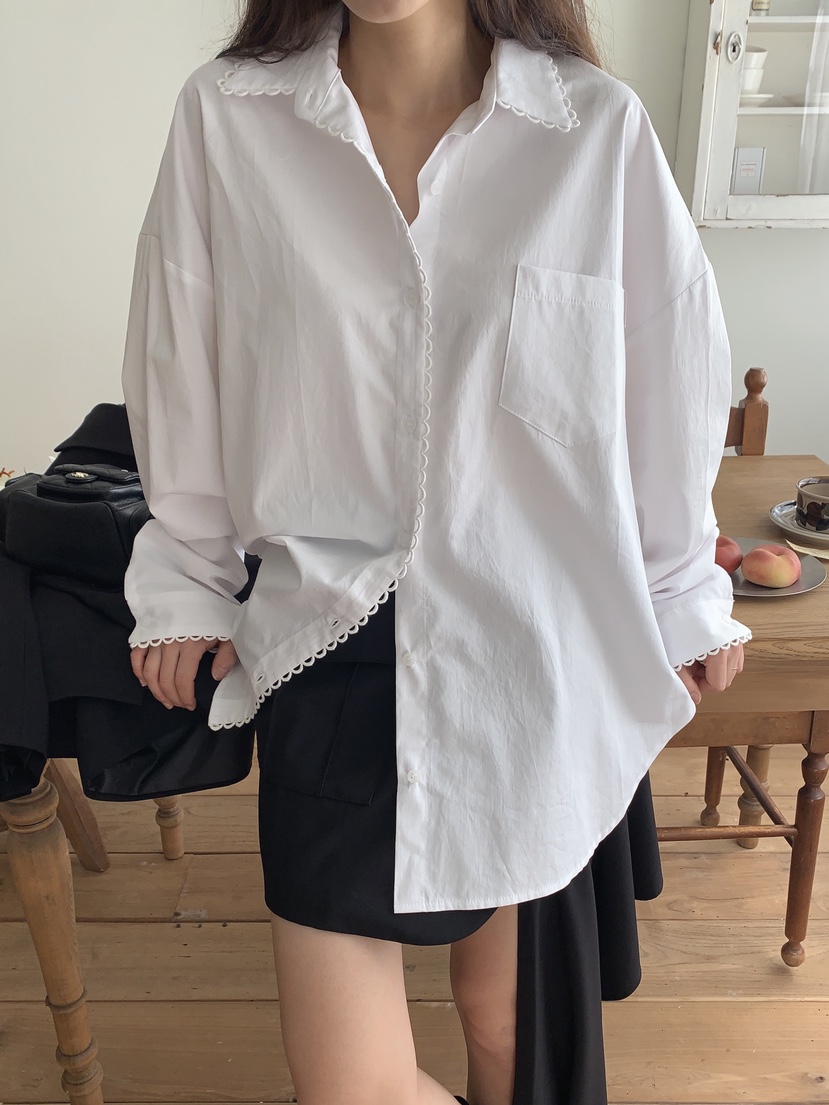 JKICHI東大門㊣實拍女士新款25秋冬職業熱賣時尚襯衫蕾絲衫JKICHI襯衫/蕾絲衫圖色3