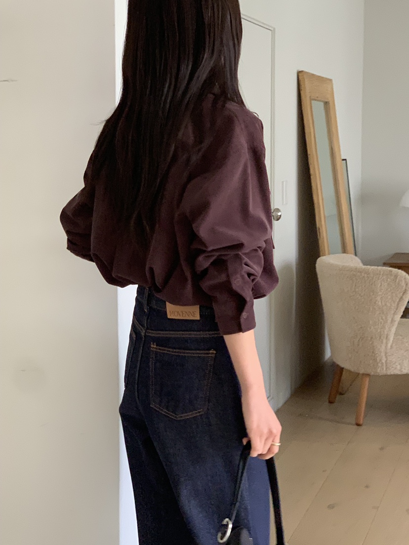 MOVENNE韓國代購㊣女裝新款休閑熱賣25秋冬人氣時尚襯衫蕾絲衫MOVENNE襯衫/蕾絲衫