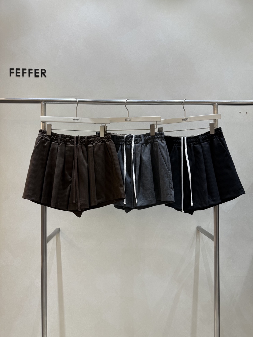 FEFFER東大門㊣直郵女裝新品25秋冬休閑職業人氣推薦時尚短褲FEFFER短褲