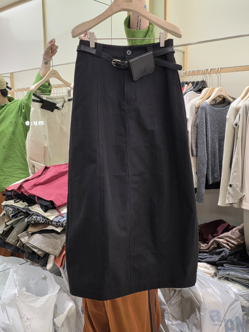 EUM東大門㊣直郵女裝新品25秋冬職業真品休閑時尚長裙不含腰包EUM長裙圖色2