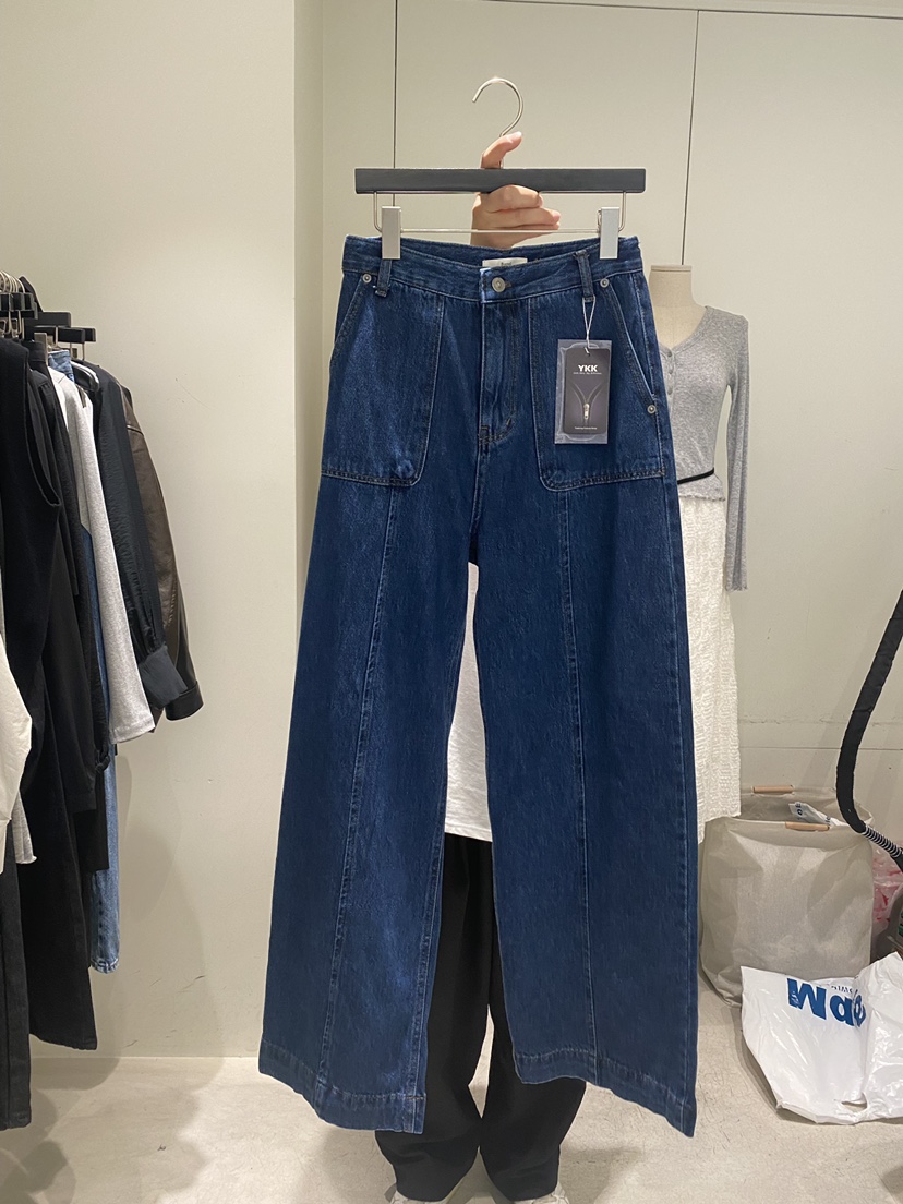 WELL KNOWN東大門㊣實拍女士新品時尚人氣25秋冬牛仔褲口袋WELL KNOWN牛仔褲圖色2