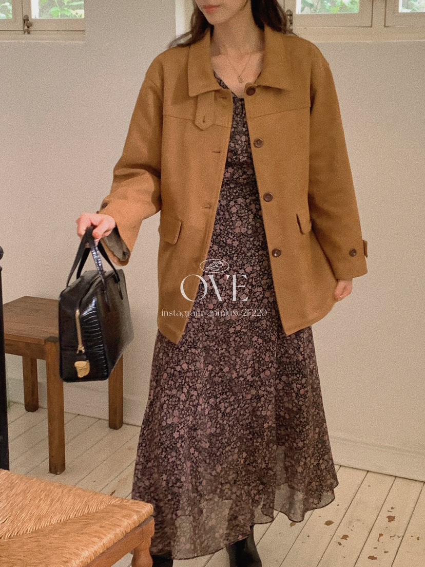 OVE韓國直郵㊣女裝新款25秋冬休閑職業時尚推薦人氣夾克復古OVE夾克