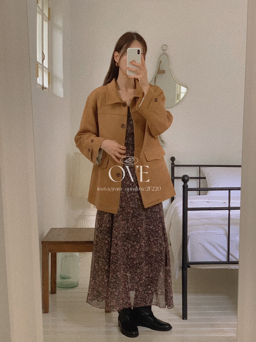 OVE韓國直郵㊣女裝新款25秋冬休閑職業時尚推薦人氣夾克復古OVE夾克
