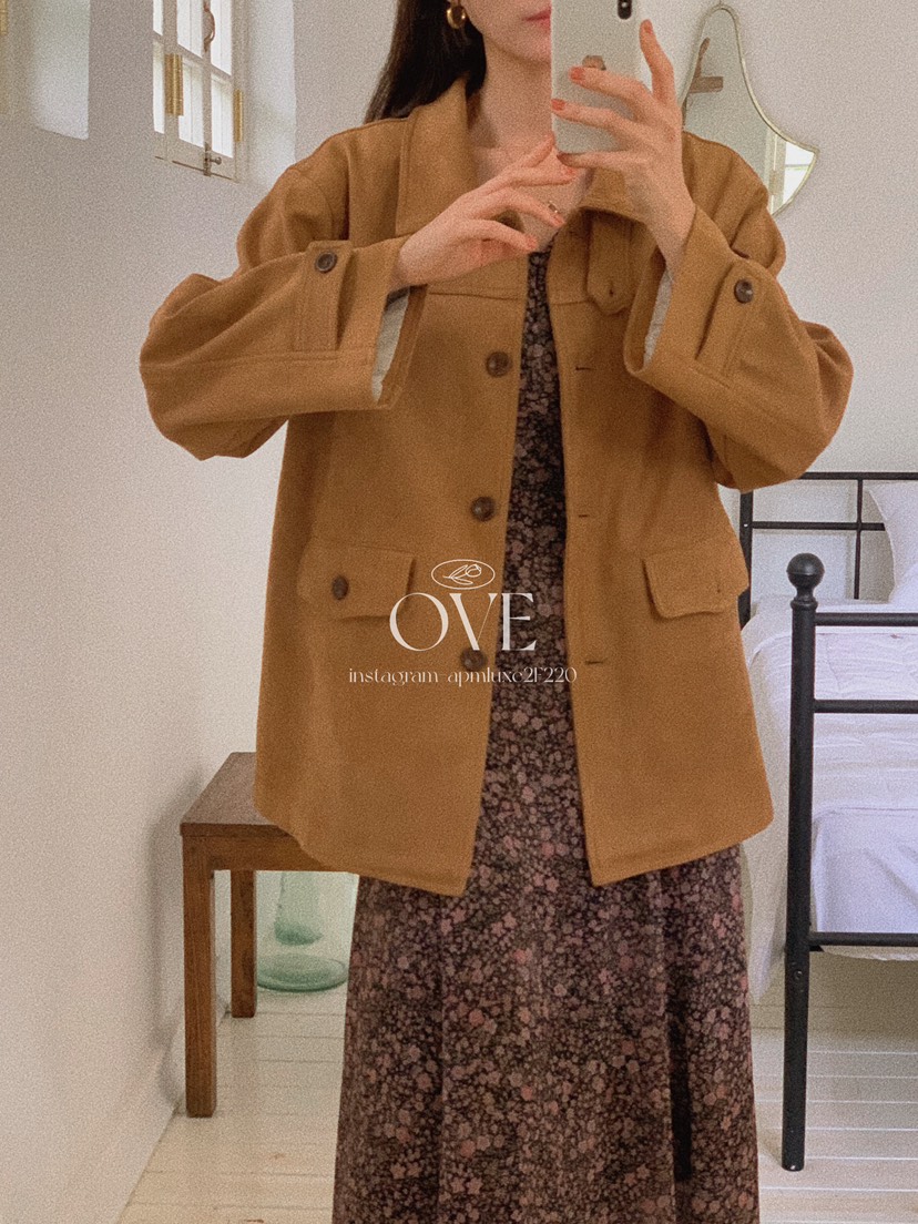 OVE韓國直郵㊣女裝新款25秋冬休閑職業時尚推薦人氣夾克復古OVE夾克