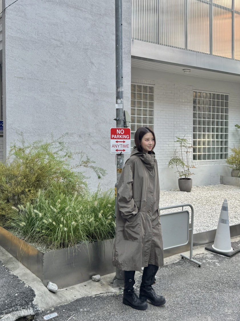 THE ABLE東大門㊣直郵女裝新品職業人氣休閑長款風衣連帽衫THE ABLE/TA長款風衣