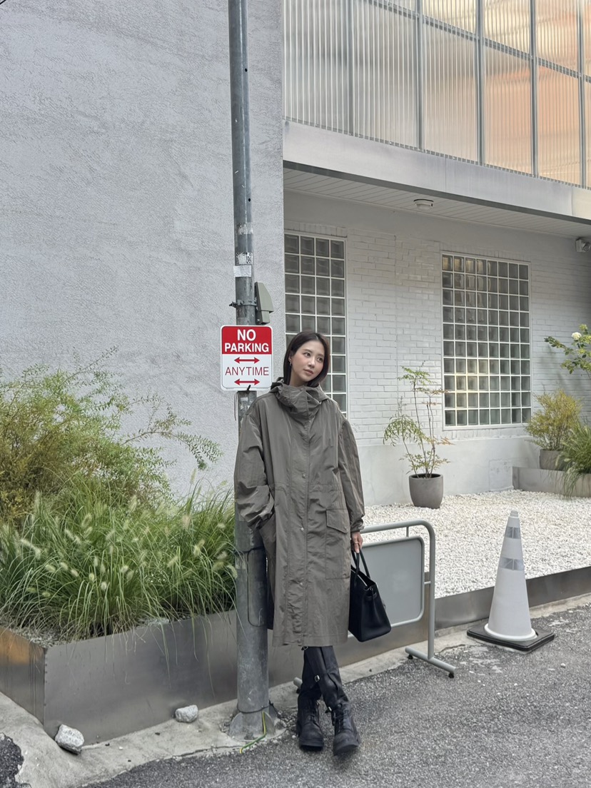 THE ABLE東大門㊣直郵女裝新品職業人氣休閑長款風衣連帽衫THE ABLE/TA長款風衣