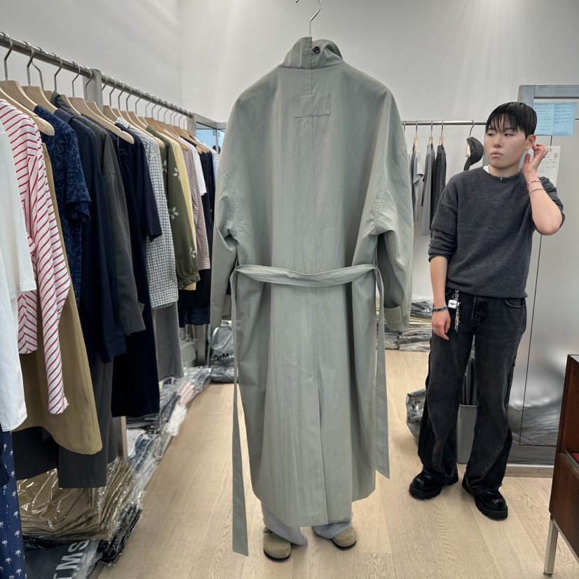 LTMS韓國代購㊣女裝新款推薦職業25秋冬真品長款風衣含腰帶LTMS長款風衣