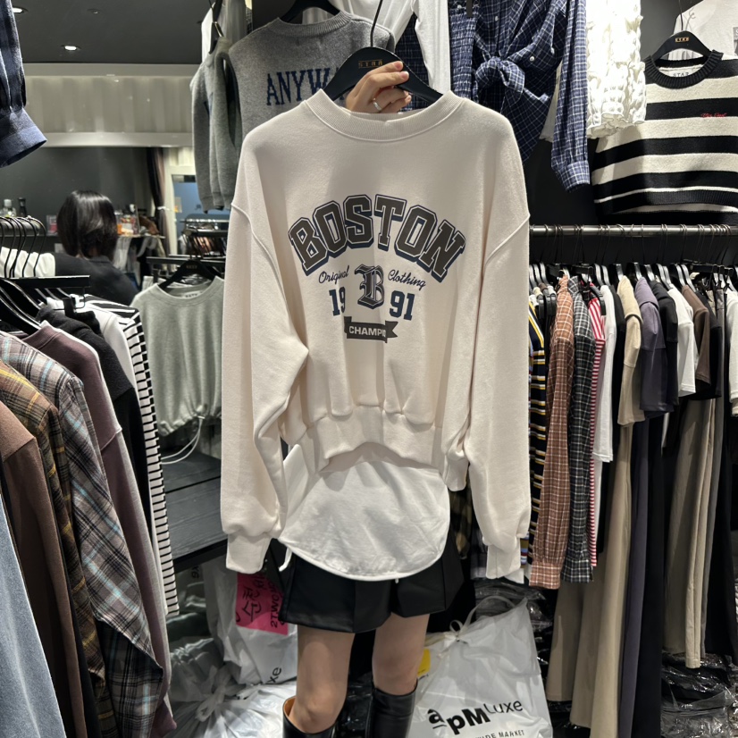 LONE STAR韓國直郵㊣女裝新款熱賣25秋冬休閑真品職業衛衣LONE STAR衛衣