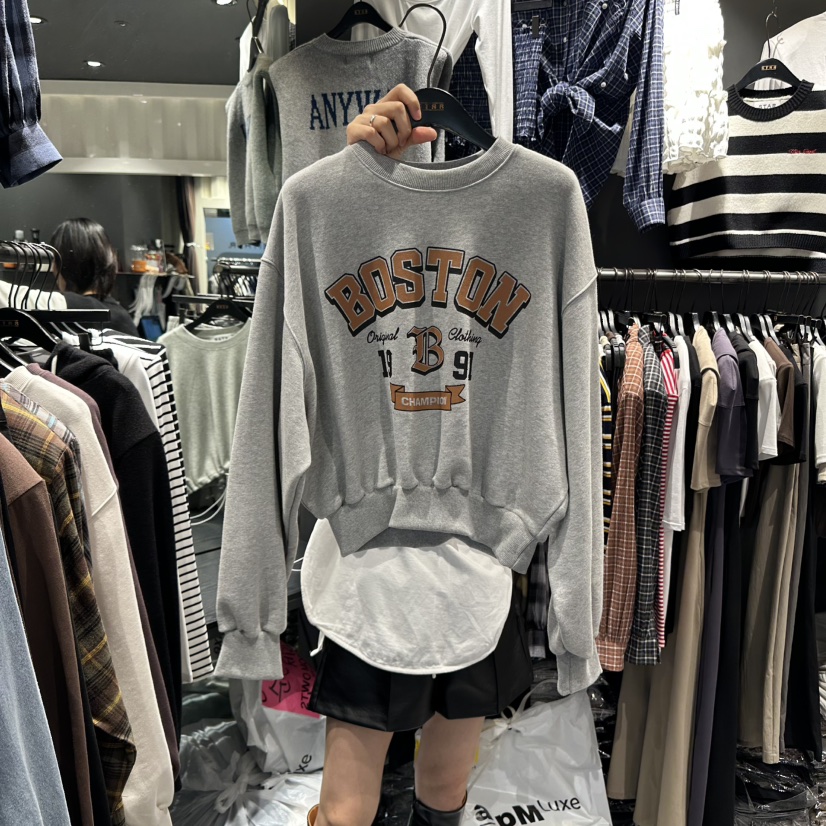 LONE STAR韓國直郵㊣女裝新款熱賣25秋冬休閑真品職業衛衣LONE STAR衛衣圖色3