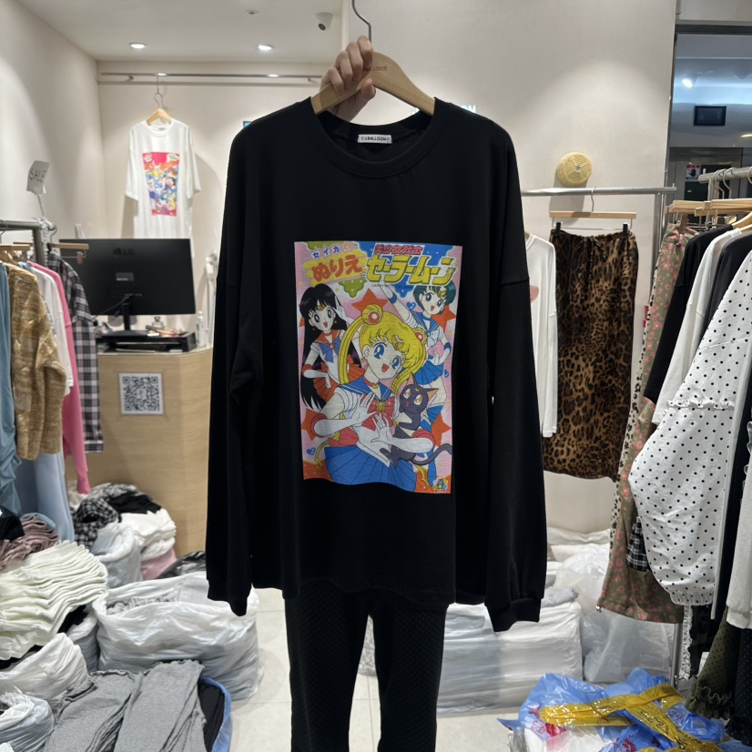 J.BALLOON韓國代購㊣女裝新款時尚人氣真品休閑推薦長袖T恤J.BALLOON長袖T恤圖色2