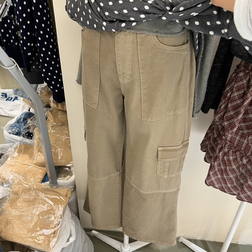ARE韓國代購㊣女士新品時尚人氣熱賣職業推薦休閑休閑褲口袋ARE YOU/ARE休閑褲圖色2