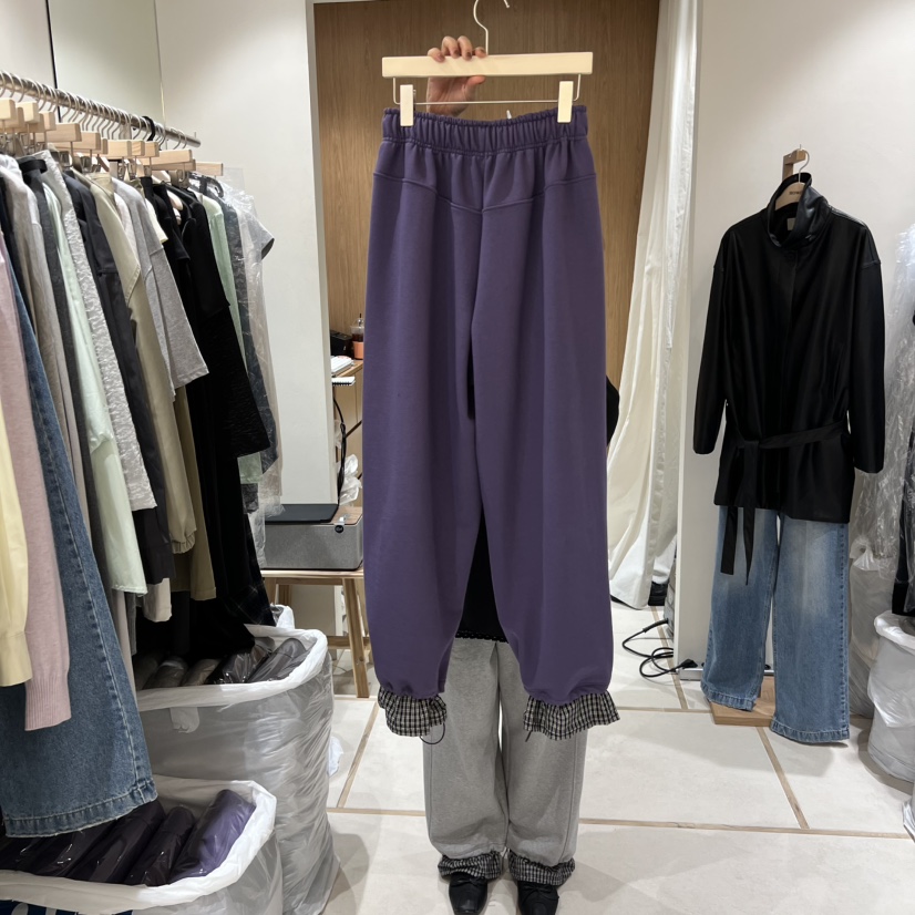 HOWFF韓國直郵㊣女裝新品25秋冬休閑熱賣職業人氣休閑褲格紋HOWFF休閑褲