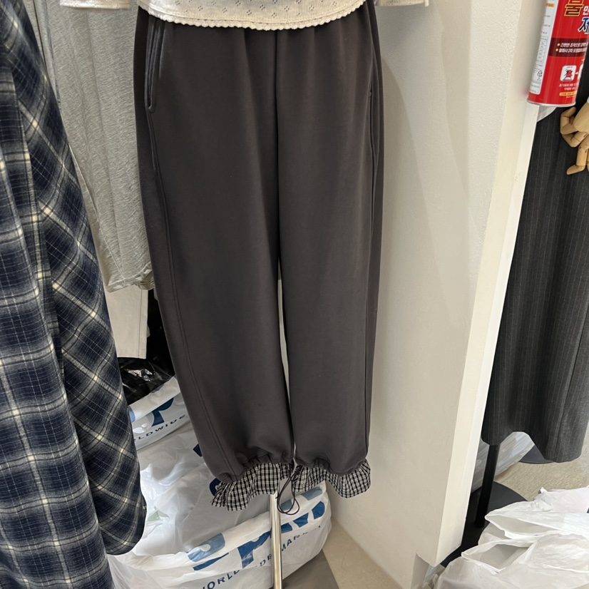 HOWFF韓國直郵㊣女裝新品25秋冬休閑熱賣職業人氣休閑褲格紋HOWFF休閑褲