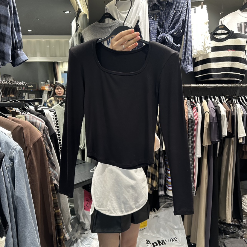 LONE STAR東大門㊣實拍女士新品休閑推薦職業時尚25秋冬長袖T恤LONE STAR長袖T恤圖色3