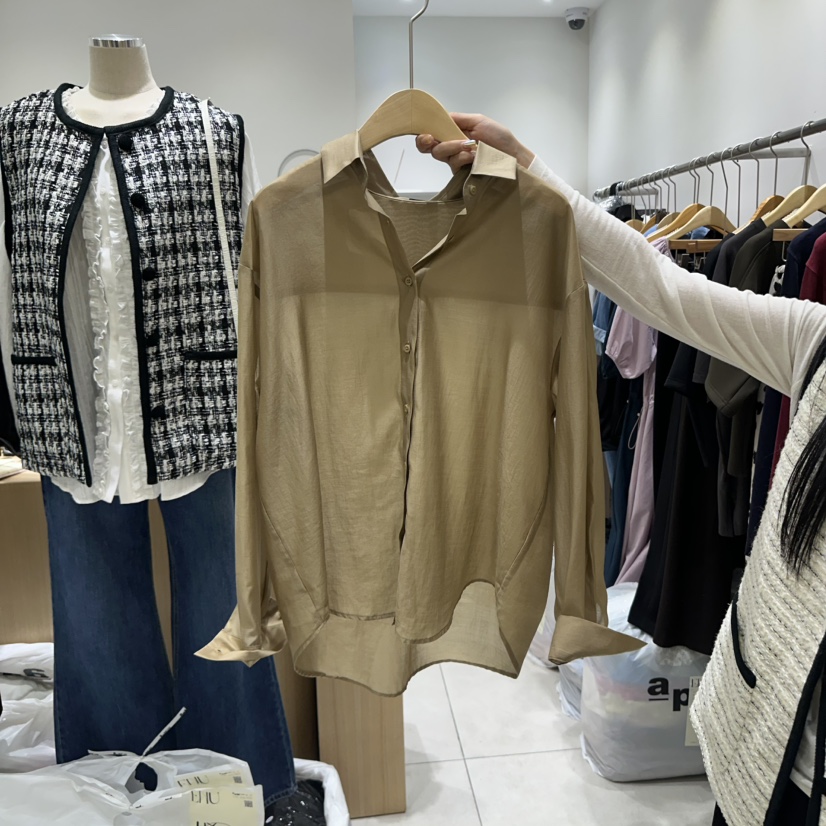 EN.U韓國代購㊣女裝新款時尚推薦人氣休閑真品熱賣襯衫蕾絲衫EN.U襯衫/蕾絲衫圖色1