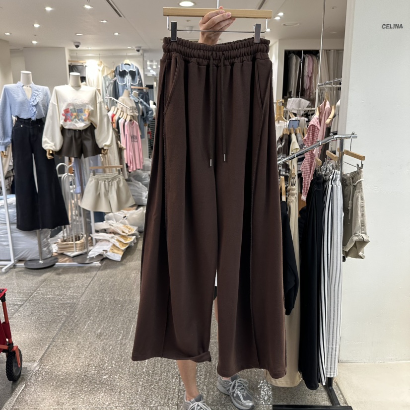 CELINA韓國代購㊣女裝新品休閑時尚熱賣人氣推薦休閑褲開衩CELI_NA休閑褲圖色2