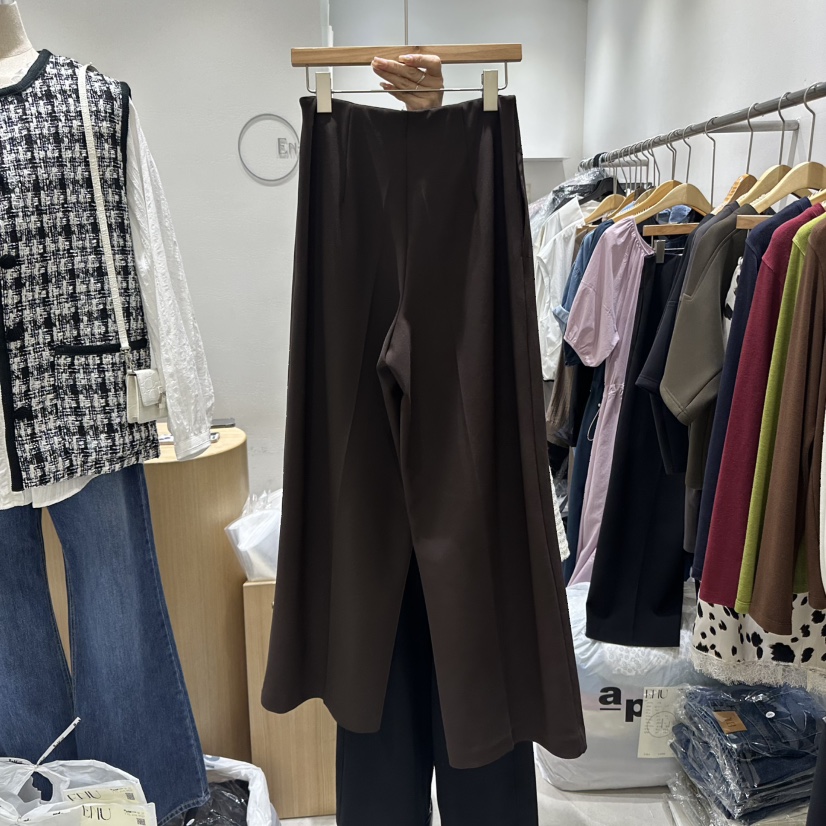 EN.U東大門㊣直郵女士新品休閑熱賣職業推薦25秋冬休閑褲綁帶EN.U休閑褲