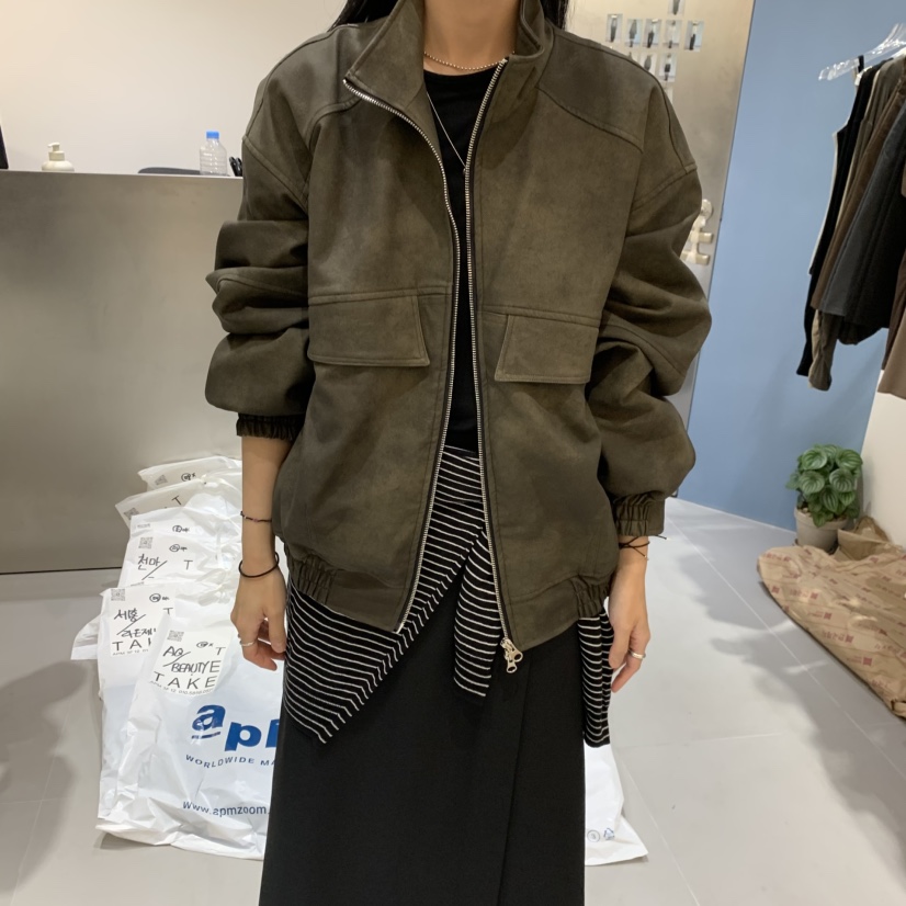 TAKE TEE韓國代購㊣女士新款熱賣時尚職業休閑人氣夾克寬松TAKE TEE夾克圖色1