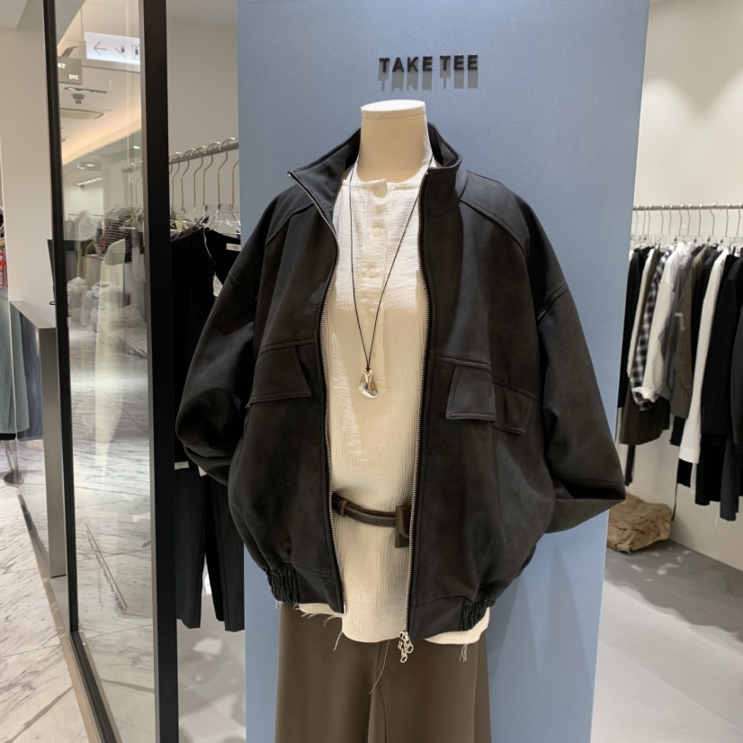 TAKE TEE韓國代購㊣女士新款熱賣時尚職業休閑人氣夾克寬松TAKE TEE夾克圖色2