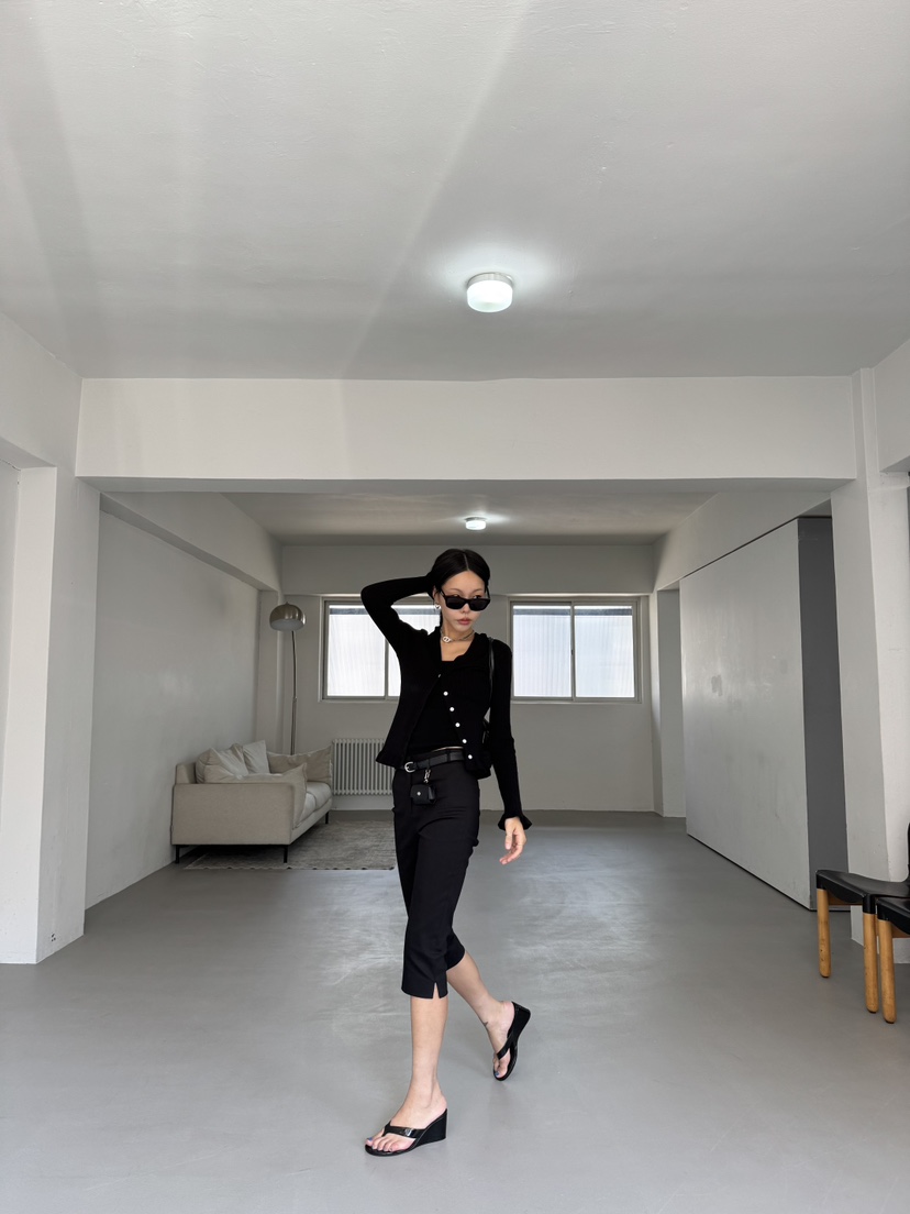 LIMLIMLIM東大門㊣實拍女士新款推薦熱賣套裝褶邊針織兩件套LIM LIM LIM套裝