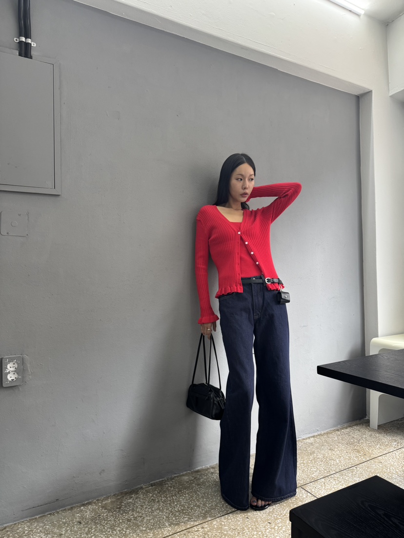 LIMLIMLIM東大門㊣實拍女士新款推薦熱賣套裝褶邊針織兩件套LIM LIM LIM套裝