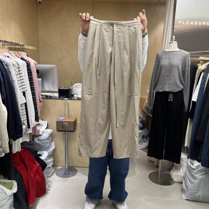 PLEASURE東大門㊣實拍女士新款時尚休閑職業25秋冬休閑褲含腰帶PLEASURE休閑褲圖色1