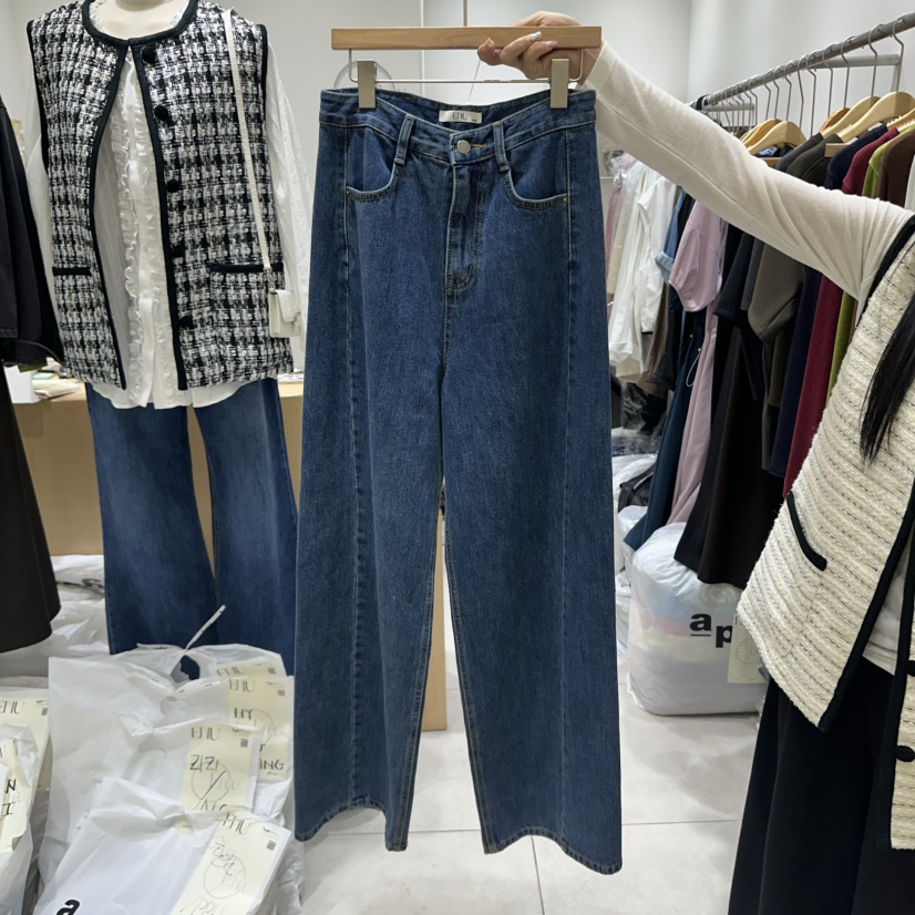 EN.U東大門㊣實拍女裝新品推薦熱賣職業時尚休閑25秋冬牛仔褲EN.U牛仔褲圖色1