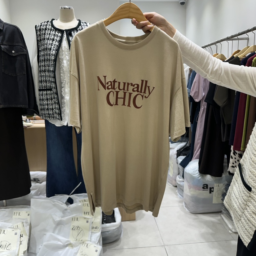 EN.U東大門㊣直郵女裝新品人氣25秋冬職業時尚休閑推薦T恤EN.UT恤圖色2