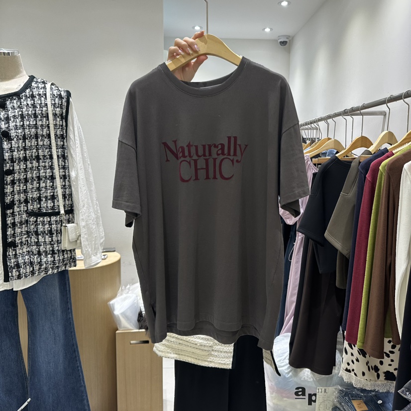 EN.U東大門㊣直郵女裝新品人氣25秋冬職業時尚休閑推薦T恤EN.UT恤圖色3