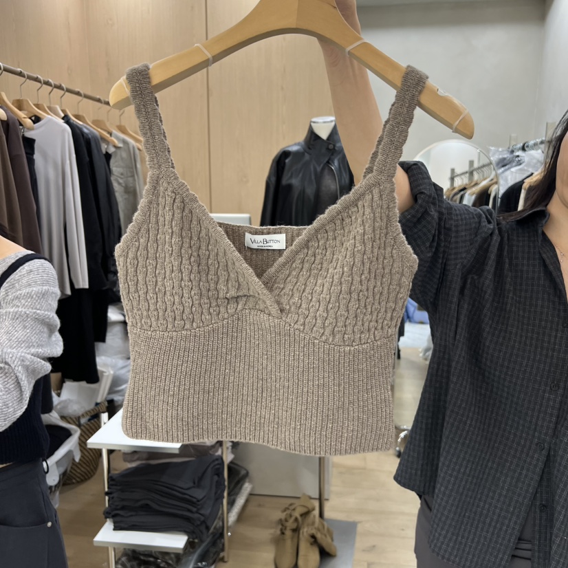 VILLABUTTON東大門㊣代購女士新款推薦吊帶背心不含內搭緊身VILLABUTTON吊帶/背心
