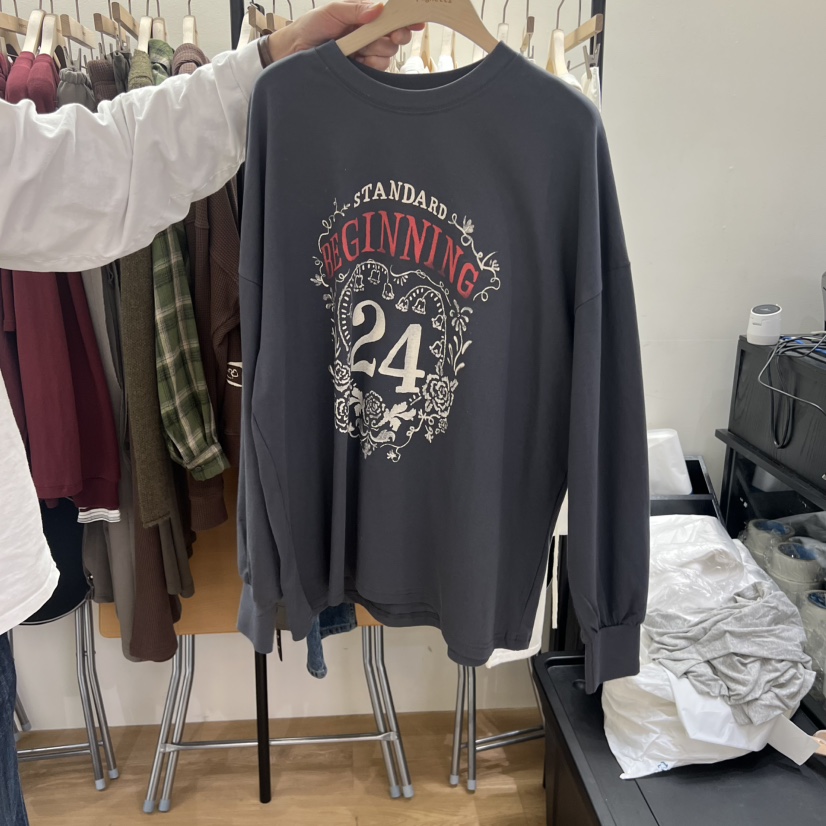SPAGHETTI韓國直郵㊣女裝新品25秋冬休閑人氣時尚推薦長袖T恤spaghetti長袖T恤圖色3
