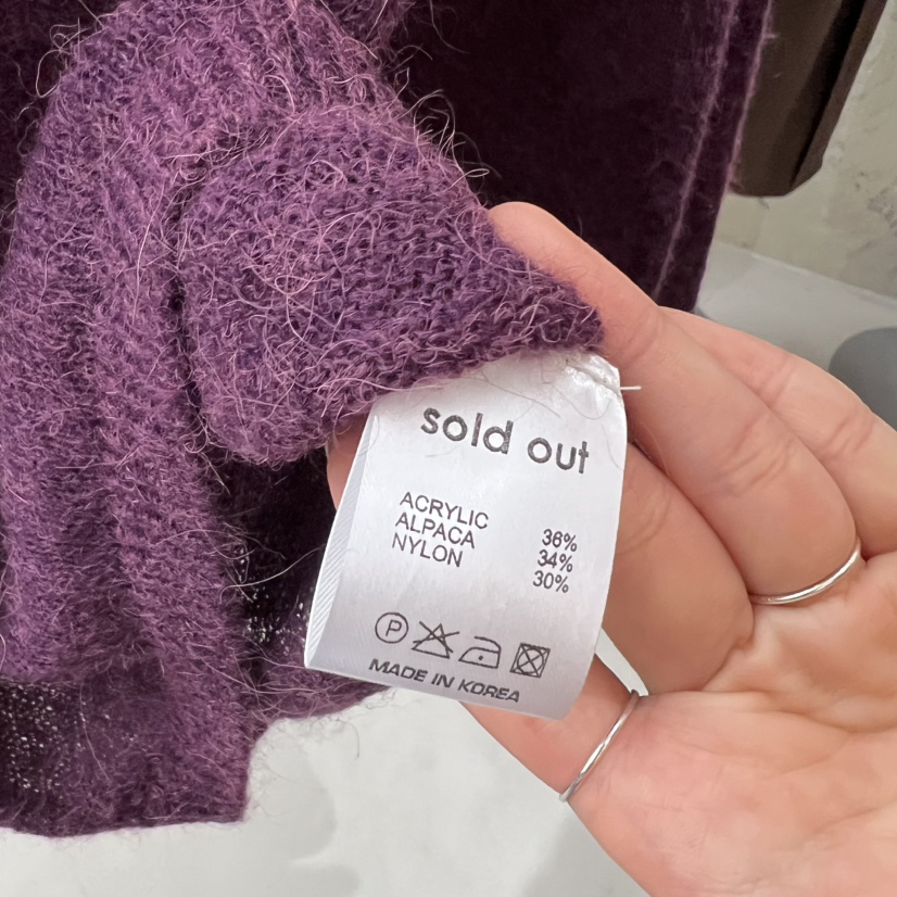 SOLD OUT東大門㊣實拍女裝新款真品休閑時尚25秋冬吊帶背心羊駝SOLD OUT吊帶/背心
