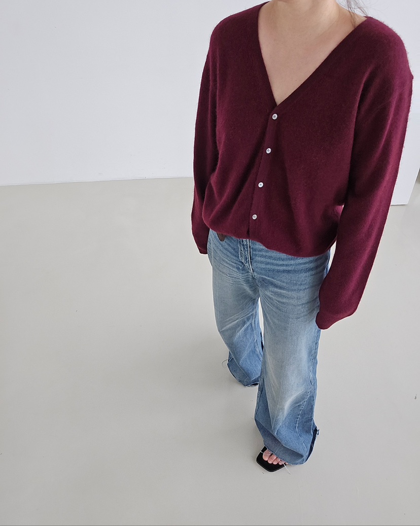 J SHOP韓國代購㊣女裝新品25秋冬真品推薦人氣針織衫狐貍開衫J_SHOP針織衫