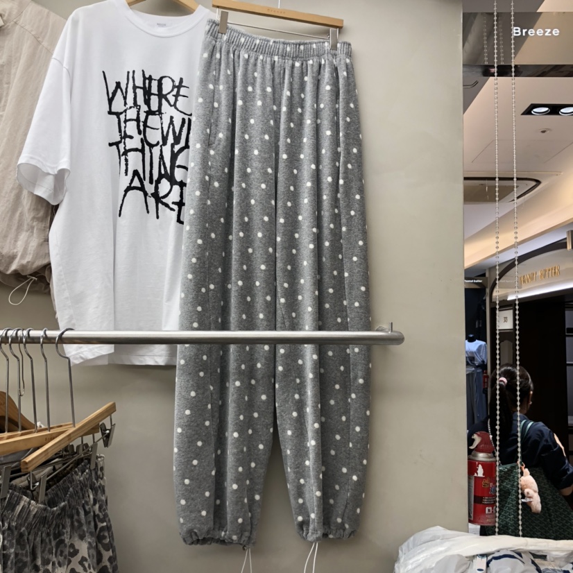 BREEZE東大門㊣直郵女裝新品時尚熱賣真品人氣休閑休閑褲絲絨BREEZE休閑褲圖色3