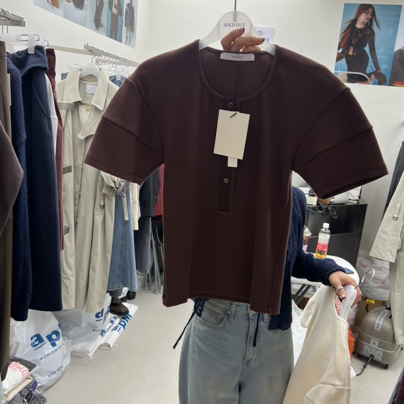 SOLD OUT東大門㊣代購女裝新款熱賣人氣職業休閑推薦25秋冬T恤SOLD OUTT恤圖色2