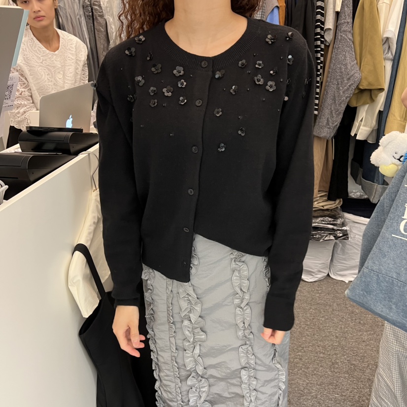 SALONDEMAG東大門㊣代購女士新款時尚針織衫不含內搭格子開衫SALONDEMAG針織衫圖色2
